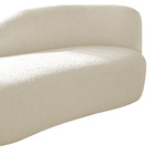 Divã Recamier Curvo Luna 160cm Lado Esquerdo Linho - Amarena