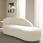 Divã Recamier Curvo Luna 185cm Lado Direito Linho - Doce Sonh