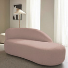 Divã Recamier Curvo Luna 185cm Lado Direito Linho - Doce Sonh