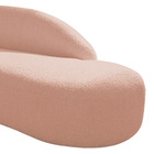 Divã Recamier Curvo Luna 185cm Lado Direito Suede - Amarena M