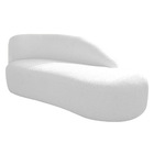 Divã Recamier Curvo Luna 185cm Lado Direito Suede - Amarena M