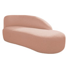 Divã Recamier Curvo Luna 185cm Lado Direito Suede - Doce Sonh