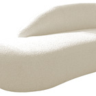 Divã Recamier Curvo Luna 185cm Lado Esquerdo Linho - Amarena