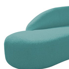 Divã Recamier Curvo Luna 185cm Lado Esquerdo Suede - Amarena