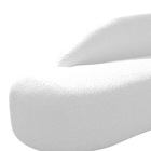 Divã Recamier Curvo Luna 185cm Lado Esquerdo Suede - Amarena