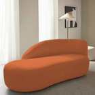 Divã Recamier Curvo Luna 185cm Lado Esquerdo Suede - Doce Son