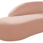 Divã Recamier Curvo Luna 185cm Lado Esquerdo Suede - Doce Son