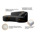 Divã Recamier Curvo Sala De Estar Recepção Inglaterra 150cm L