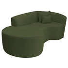 Divã Recamier Curvo Sala De Estar Recepção Inglaterra 150cm L