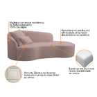 Divã Recamier Curvo Sala De Estar Recepção Inglaterra 150cm L