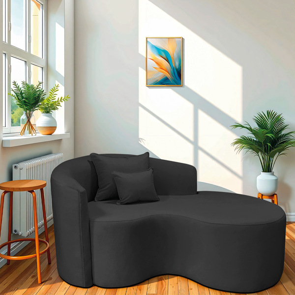 Divã Recamier Curvo Sala De Estar Recepção Inglaterra 150cm L