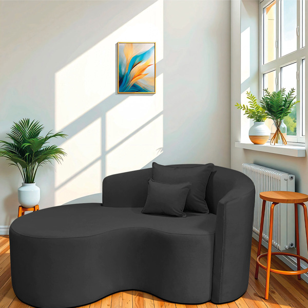 Divã Recamier Curvo Sala De Estar Recepção Inglaterra 150cm L