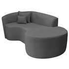 Divã Recamier Curvo Sala De Estar Recepção Inglaterra 150cm L