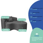 Divã Recamier Curvo Sala De Estar Recepção Inglaterra 150cm L