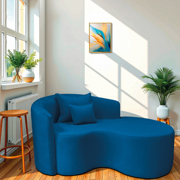 Divã Recamier Curvo Sala De Estar Recepção Inglaterra 150cm L