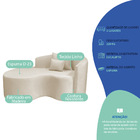 Divã Recamier Curvo Sala De Estar Recepção Inglaterra 150cm L