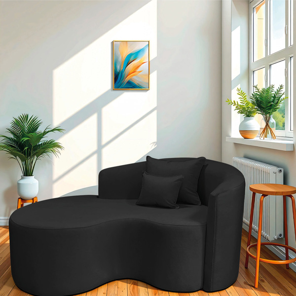 Divã Recamier Curvo Sala De Estar Recepção Inglaterra 150cm L