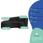 Divã Recamier Curvo Sala De Estar Recepção Inglaterra 180cm L