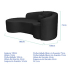 Divã Recamier Curvo Sala De Estar Recepção Inglaterra 180cm L