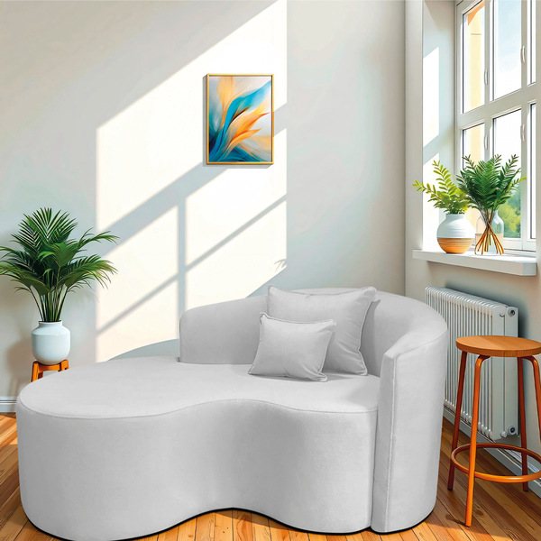 Divã Recamier Curvo Sala De Estar Recepção Inglaterra 180cm L