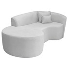 Divã Recamier Curvo Sala De Estar Recepção Inglaterra 180cm L