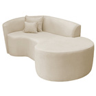 Divã Recamier Curvo Sala De Estar Recepção Inglaterra 180cm L