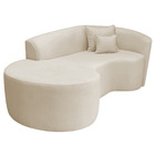 Divã Recamier Curvo Sala De Estar Recepção Inglaterra 180cm L