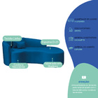 Divã Recamier Curvo Sala De Estar Recepção Inglaterra 180cm L