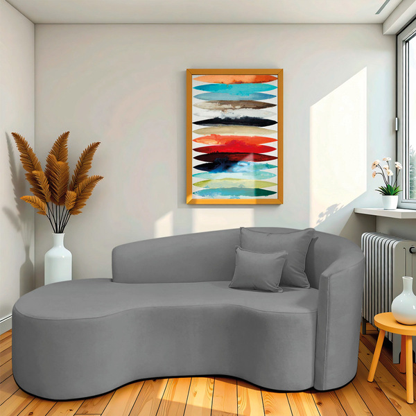 Divã Recamier Curvo Sala De Estar Recepção Inglaterra 180cm L