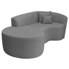 Divã Recamier Curvo Sala De Estar Recepção Inglaterra 180cm L