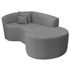 Divã Recamier Curvo Sala De Estar Recepção Inglaterra 180cm L