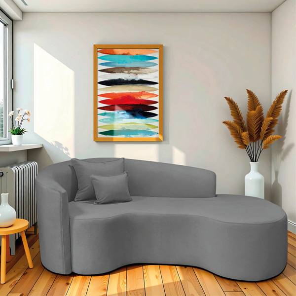 Divã Recamier Curvo Sala De Estar Recepção Inglaterra 180cm L