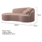 Divã Recamier Curvo Sala De Estar Recepção Inglaterra 200cm L