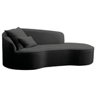 Divã Recamier Curvo Sala De Estar Recepção Inglaterra 200cm L