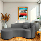 Divã Recamier Curvo Sala De Estar Recepção Inglaterra 200cm L