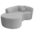 Divã Recamier Curvo Sala De Estar Recepção Inglaterra 200cm L