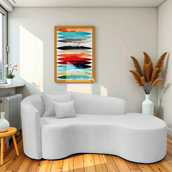 Divã Recamier Curvo Sala De Estar Recepção Inglaterra 200cm L