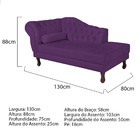 Diva Recamier Diana 130cm Lado Direito Suede - Amarena Móveis