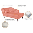 Diva Recamier Diana 130cm Lado Direito Suede - Doce Sonho Móv