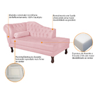 Diva Recamier Diana 130cm Lado Direito Suede - Doce Sonho Móv