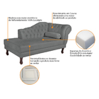 Diva Recamier Diana 130cm Lado Esquerdo Corano - Doce Sonho M