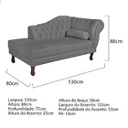 Diva Recamier Diana 130cm Lado Esquerdo Corano - Doce Sonho M