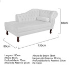 Diva Recamier Diana 130cm Lado Esquerdo Corano - Doce Sonho M