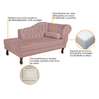 Diva Recamier Diana 130cm Lado Esquerdo Linho - Amarena Móvei