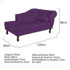 Diva Recamier Diana 130cm Lado Esquerdo Suede - Amarena Móvei