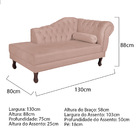 Diva Recamier Diana 130cm Lado Esquerdo Suede - Amarena Móvei