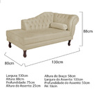 Diva Recamier Diana 130cm Lado Esquerdo Suede - Doce Sonho Mó