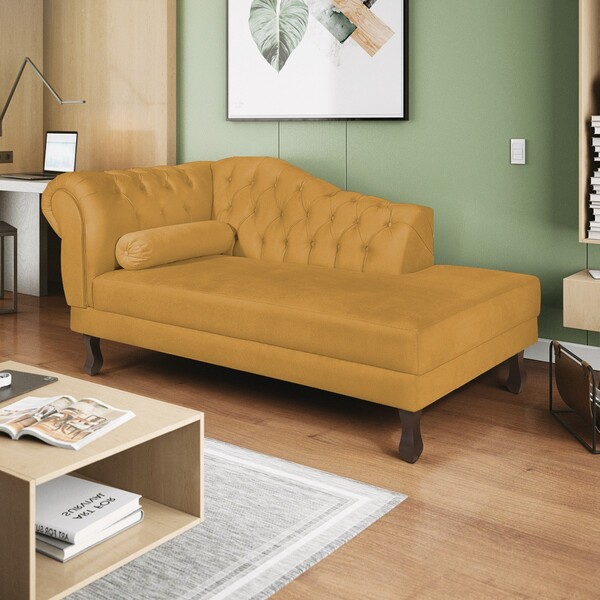 Diva Recamier Diana 140cm Lado Direito Suede - Doce Sonho Móv
