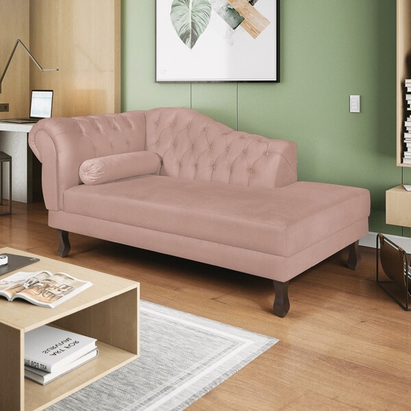 Diva Recamier Diana 140cm Lado Direito Suede - Doce Sonho Móv