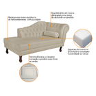 Diva Recamier Diana 140cm Lado Esquerdo Corano - Amarena Móve